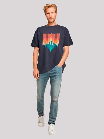 F4NT4STIC Shirt 'Berg Sonnenuntergang' in Blue