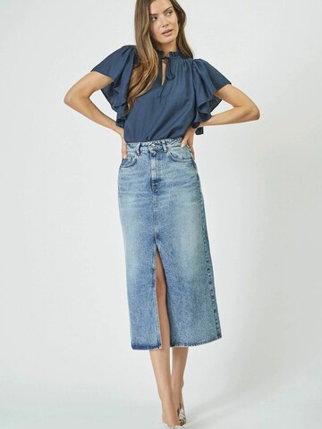 Chemisier 'Hera'' co'couture en bleu