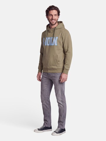 salzhaut Sweatshirt 'Heff - Moin' in Green: front