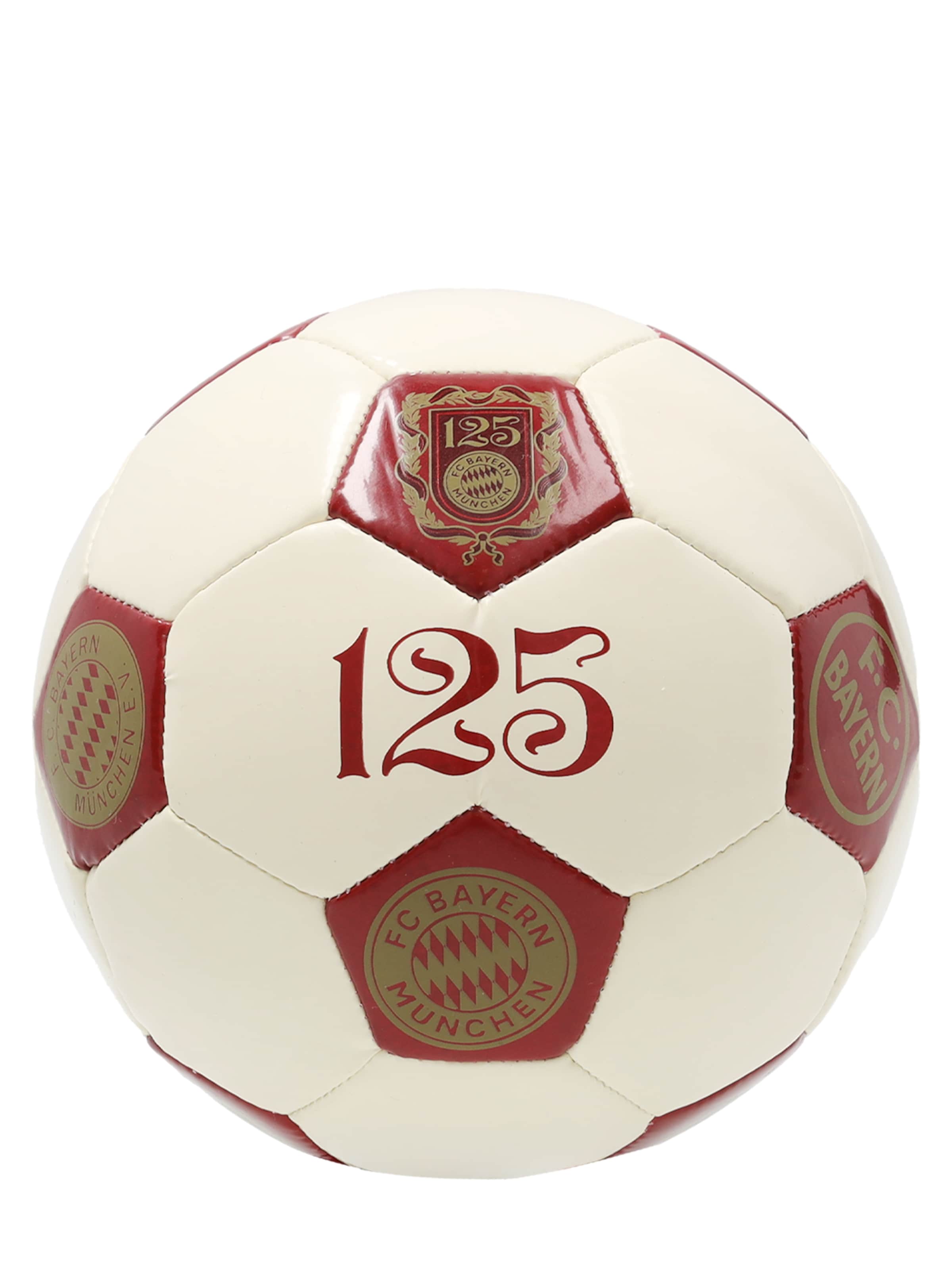 FC BAYERN MÜNCHEN Ball '125 Jahre' in Red: front