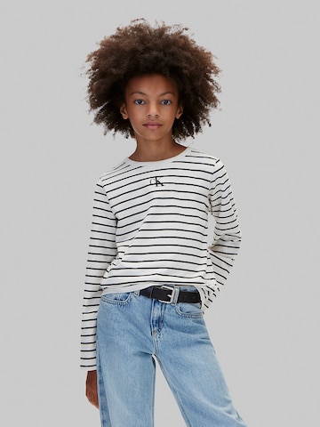 Calvin Klein Jeans Regular Shirt in Beige: voorkant