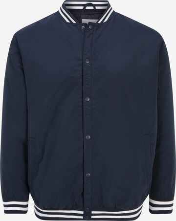 Jack & Jones Plus Between-Season Jacket 'WARRIOR' in Blue: front