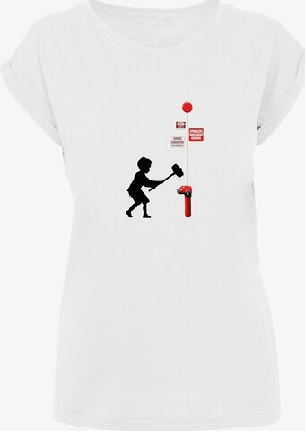 Merchcode Shirt 'Hammer Boy' in Wit: voorkant