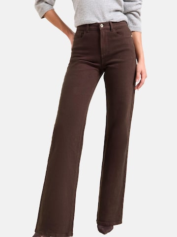 Lipsy Laiad sääred Teksapüksid, värv pruun: eest vaates