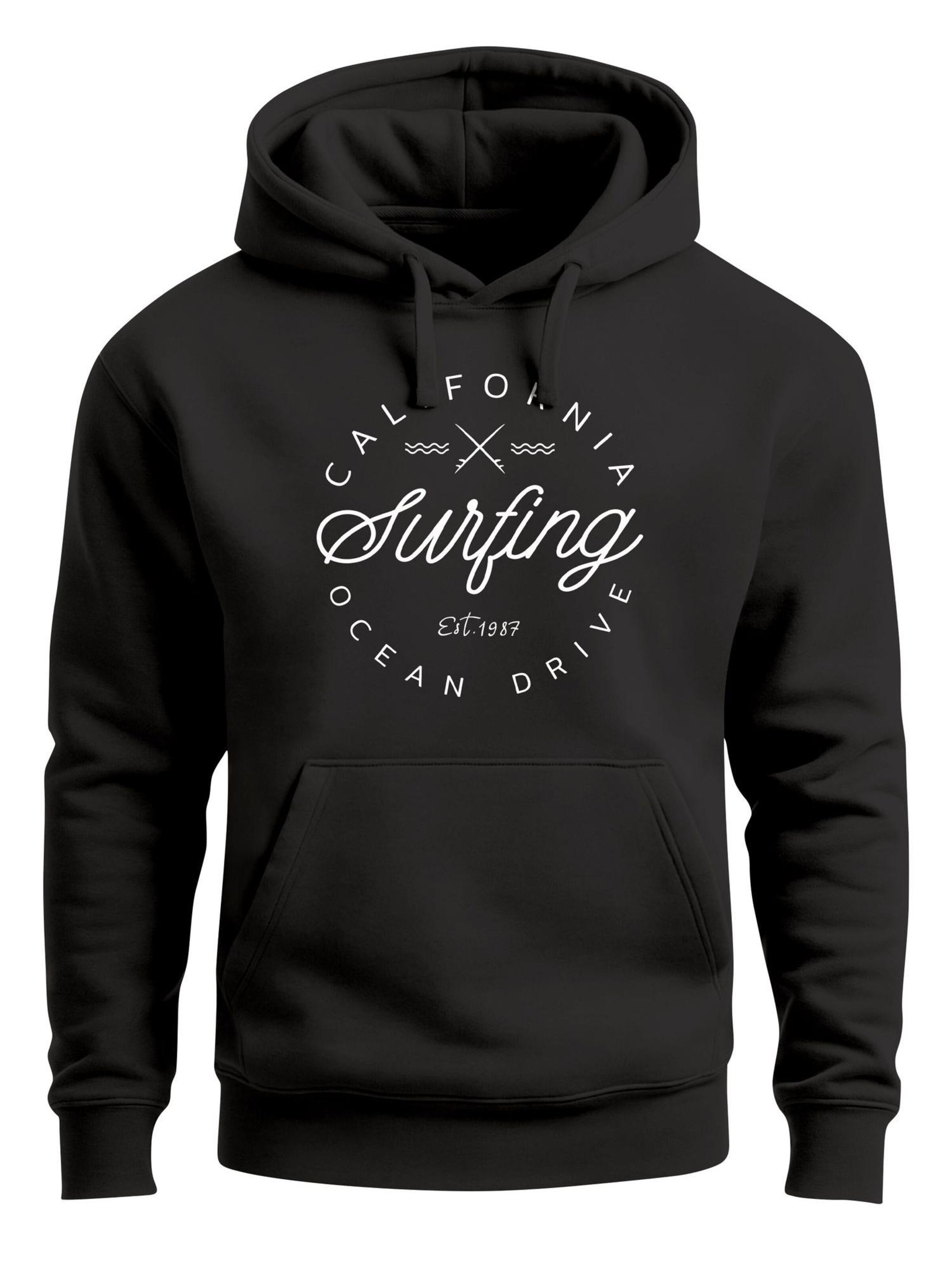 Neverless Sweatshirt 'Surfing Drive'‌‌‌‌‌‌‌‌‌ in Schwarz: Vorderseite
