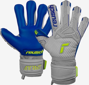 REUSCH Athletic Gloves 'Attrakt Freegel Gold' in Grey: front