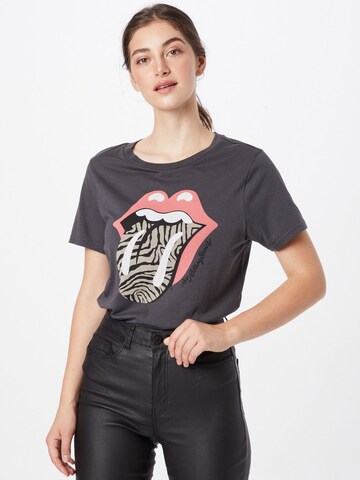 Tricou 'Stones Zebra' de la CATWALK JUNKIE pe gri: față