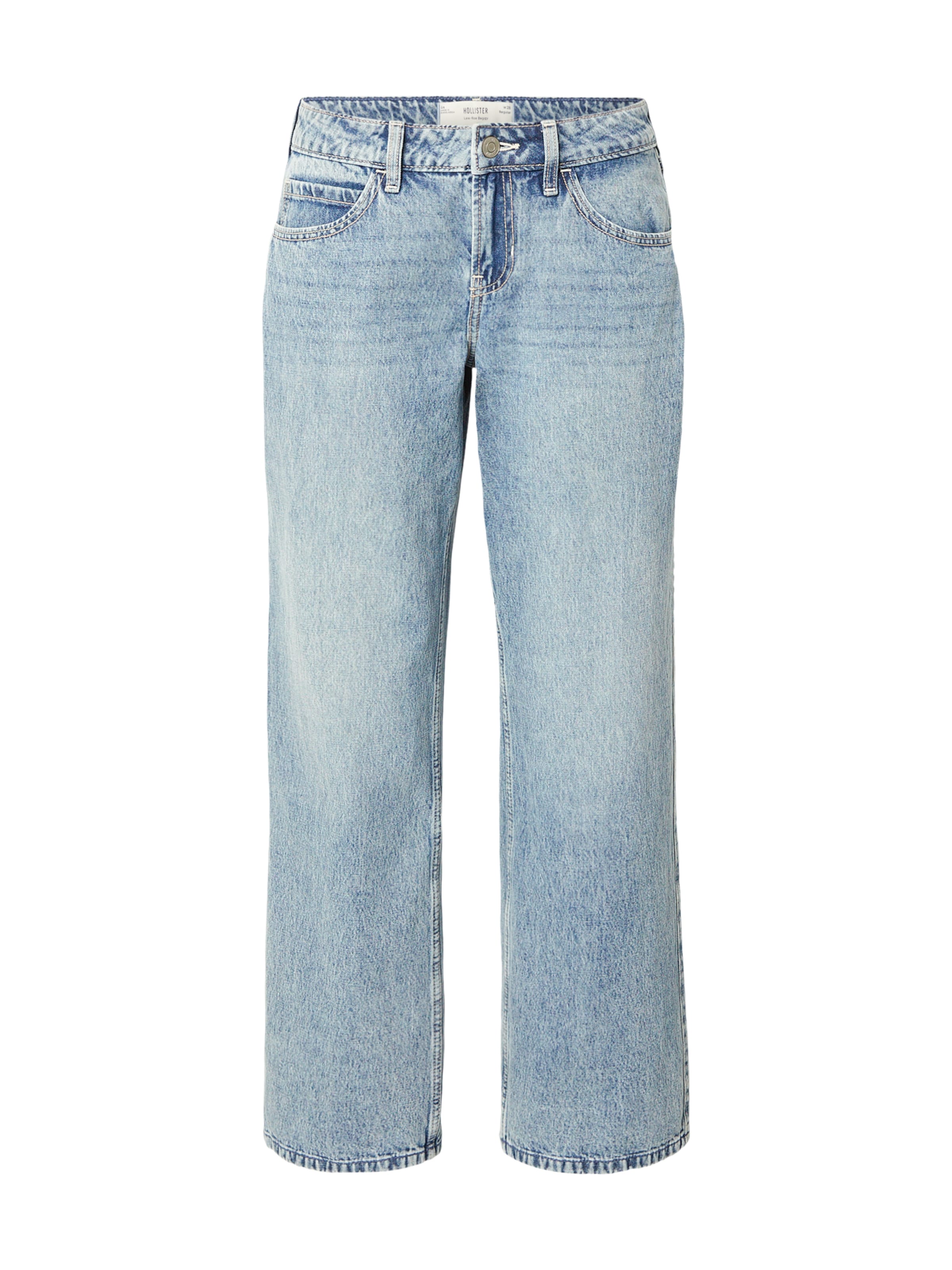 zils HOLLISTER Platas staras Džinsi 'DEC4': no priekšpuses