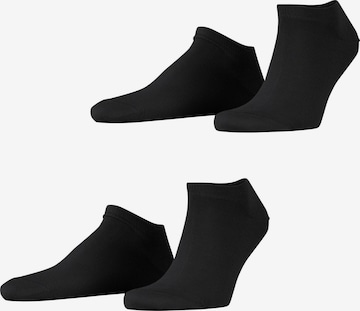 ESPRIT Ankle Socks 'Basic Uni 2-Pack' in Black: front