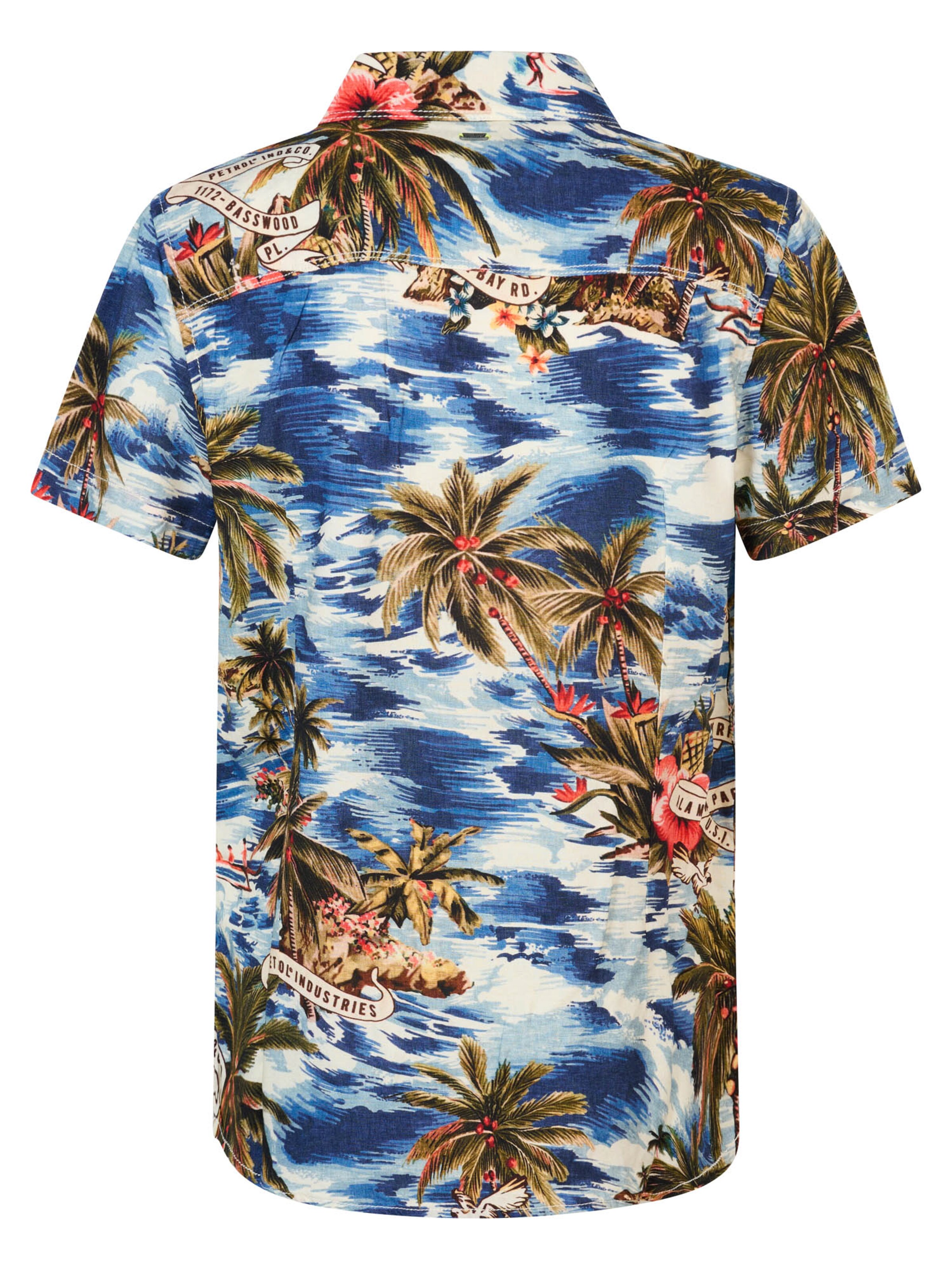 Petrol Industries Regular Fit Hemd 'Range' in Blau