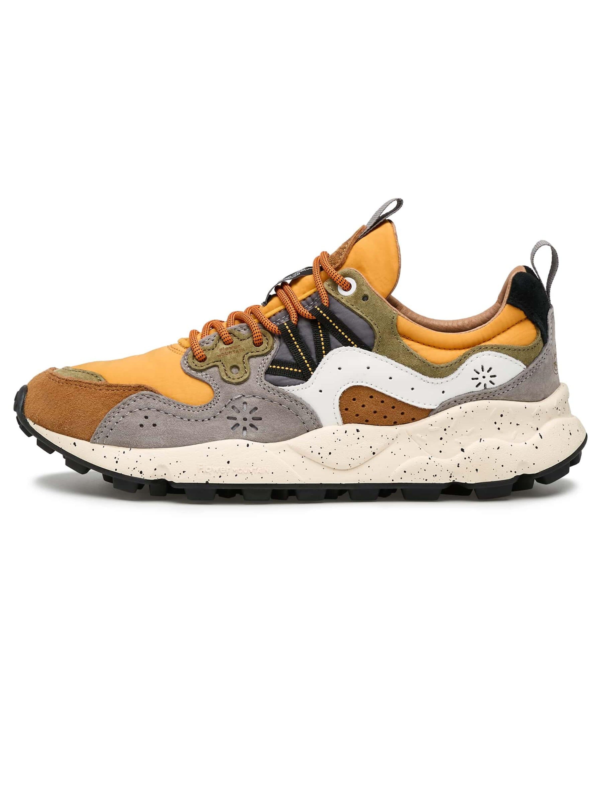 Flower Mountain Platform trainers 'YAMANO 3 MAN' in Yellow: front