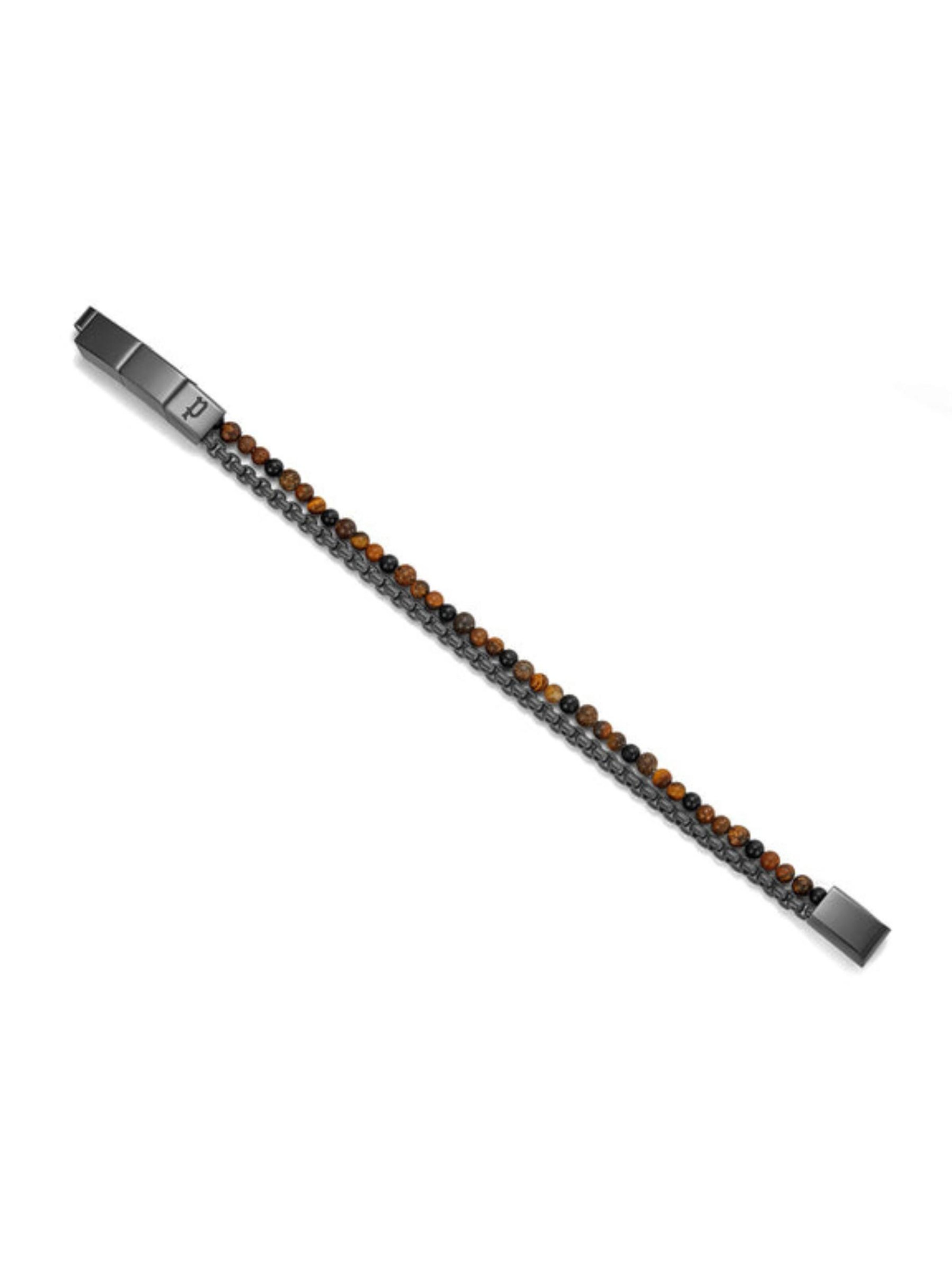 Bracelet 'Double Impact' POLICE en marron