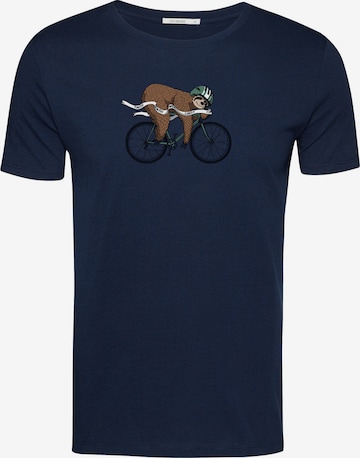 GREENBOMB T-Shirt 'Animal Finish Sloth' in Blau: Vorderseite