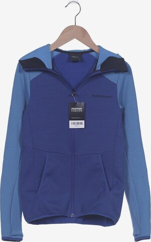 PEAK PERFORMANCE Sweatshirt & Zip-Up Hoodie in XS in Blue: front