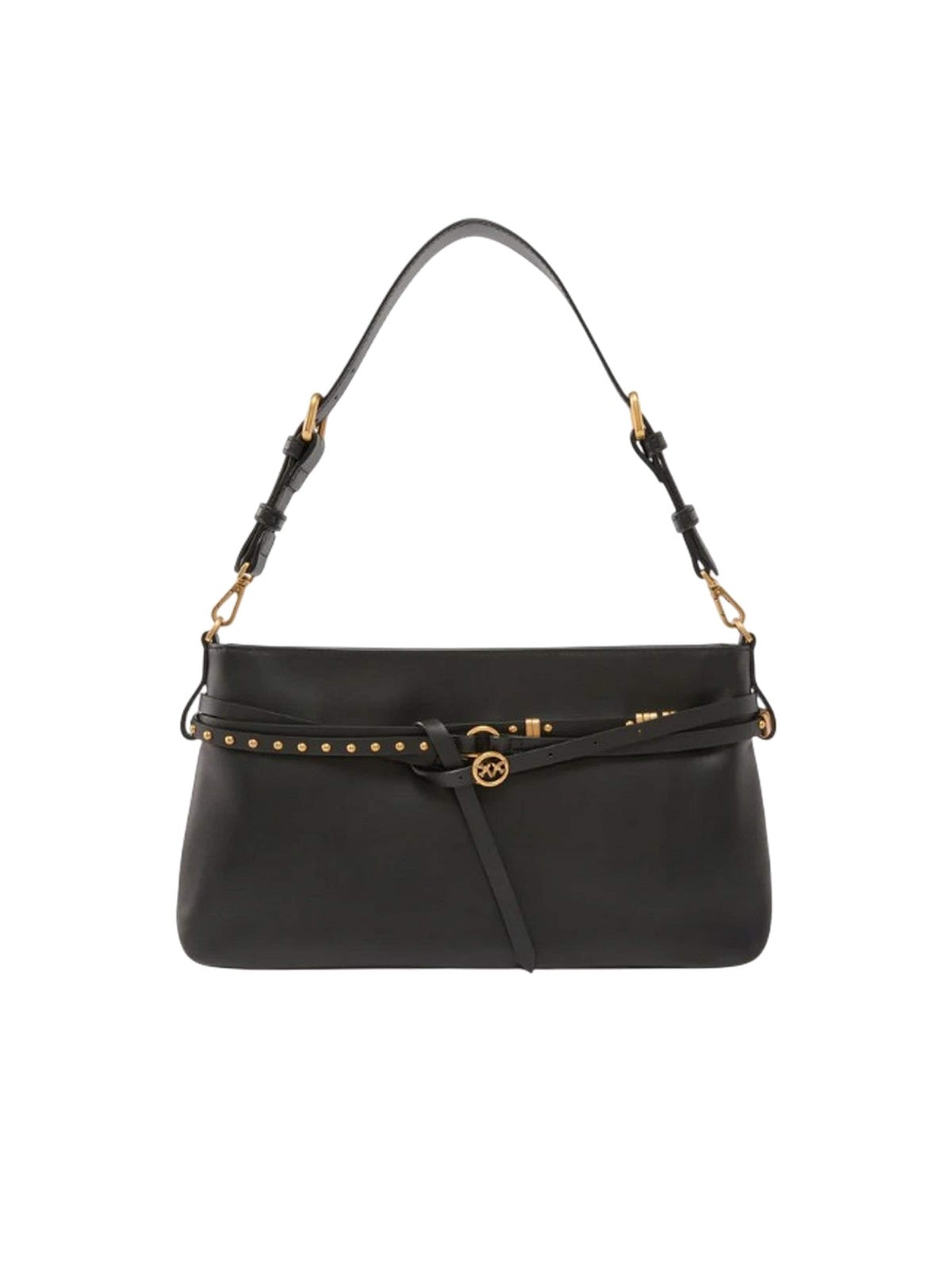 PINKO - Bolso de hombro en negro: frente