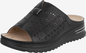 Ital-Design Mules in Black: front