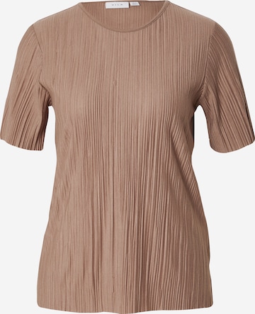 VILA Shirt 'PLISA' in Brown: front