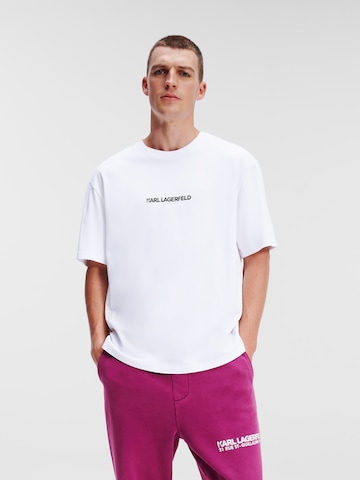 Karl Lagerfeld - Camisa 'Ikonik' em branco: frente