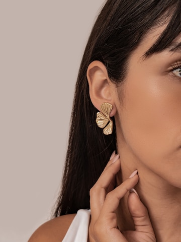 Hey Happiness Ohrringe 'Ginkgo Leaf' in Gold