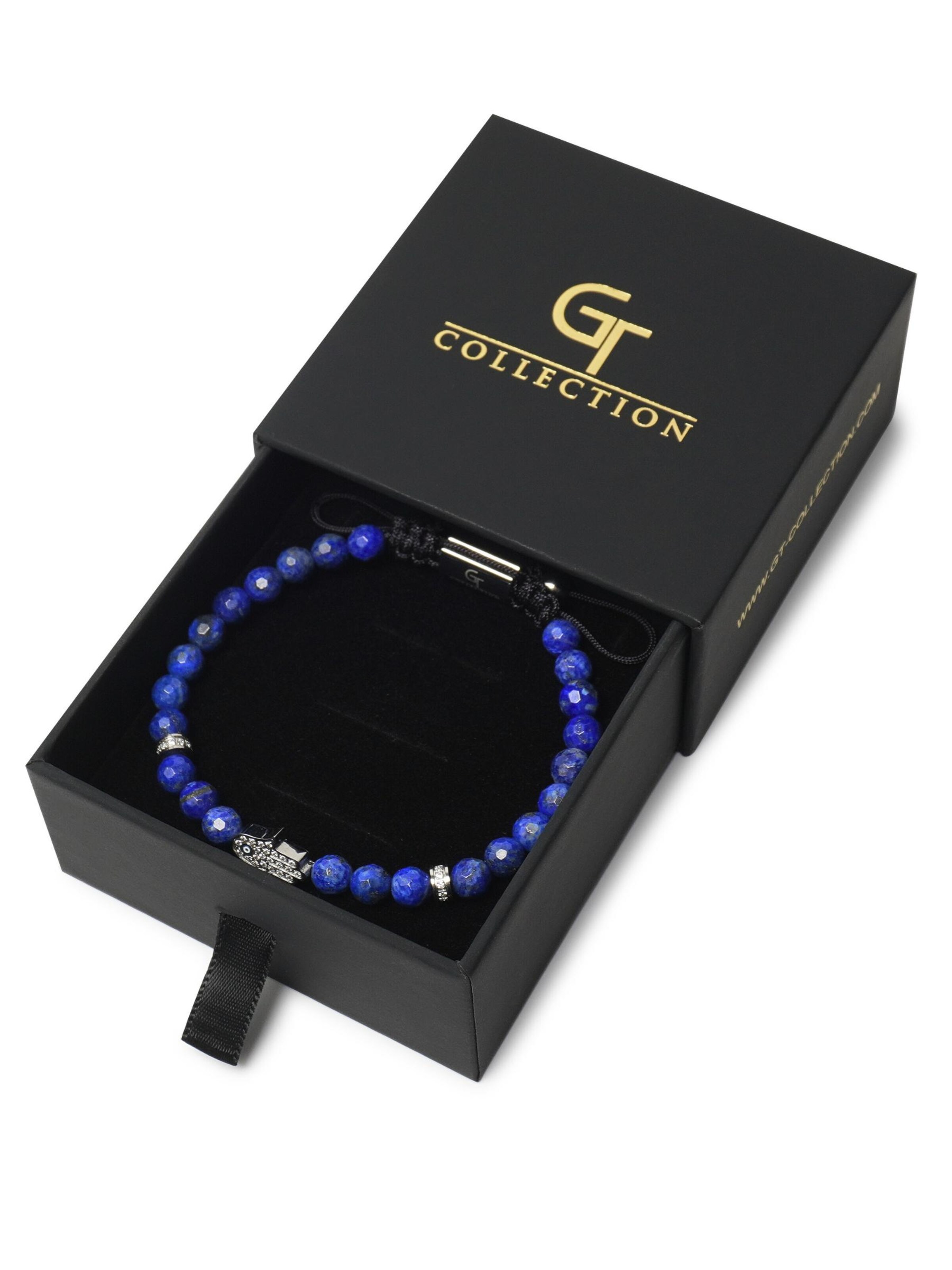 GT Collection - Pulsera 'Hamsa Hand' en azul