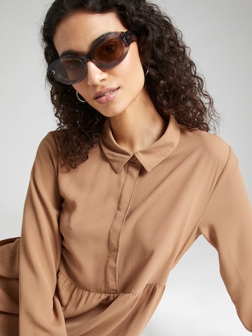 JDY Shirt Dress 'Piper' in Brown