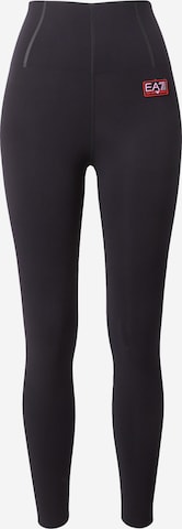 EA7 Emporio Armani - Skinny Calças de desporto em preto: frente