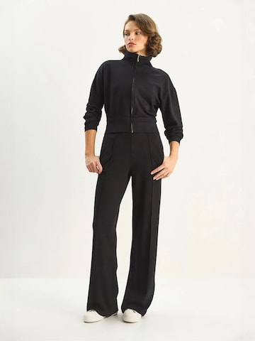 Bianco Lucci - Calças de fato em preto: frente