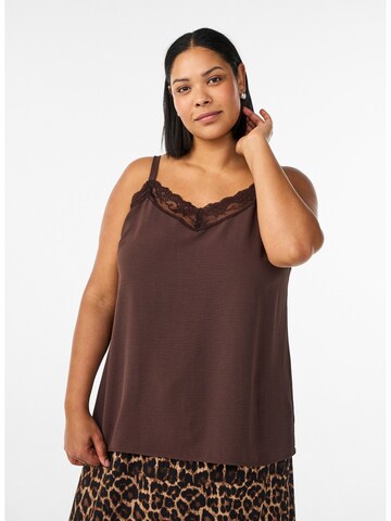 Haut 'Flkikka' Zizzi en marron : devant