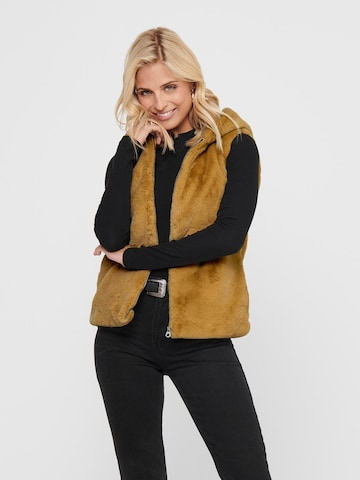 Gilet 'Malou' ONLY en marron : devant