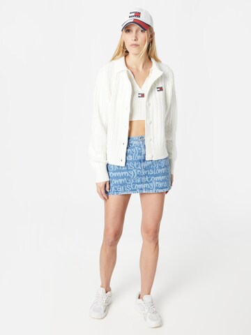 Tommy Jeans Kardigan – bílá