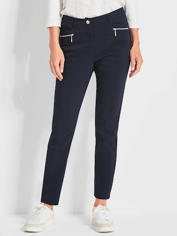 Goldner Slimfit Broek 'Bella' in Wit: voorkant