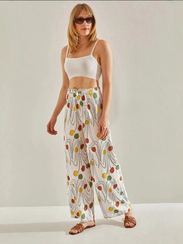 Wide leg Pantaloni di Bianco Lucci in bianco