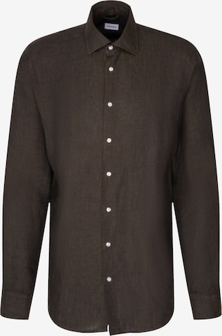 Chemise SEIDENSTICKER en marron : devant