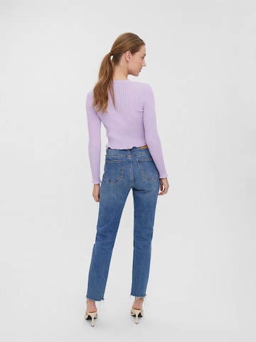 VERO MODA - Casaco de malha 'Fibly' em roxo