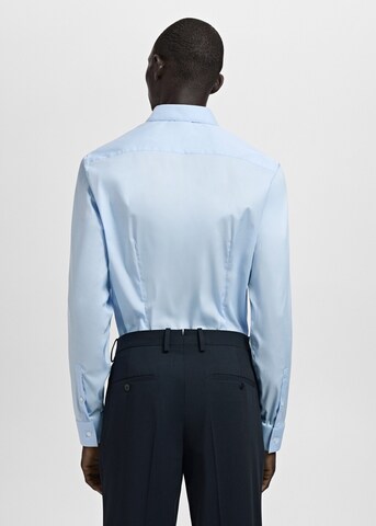 MANGO MAN Slim fit Business Shirt 'Emotion' in Blue