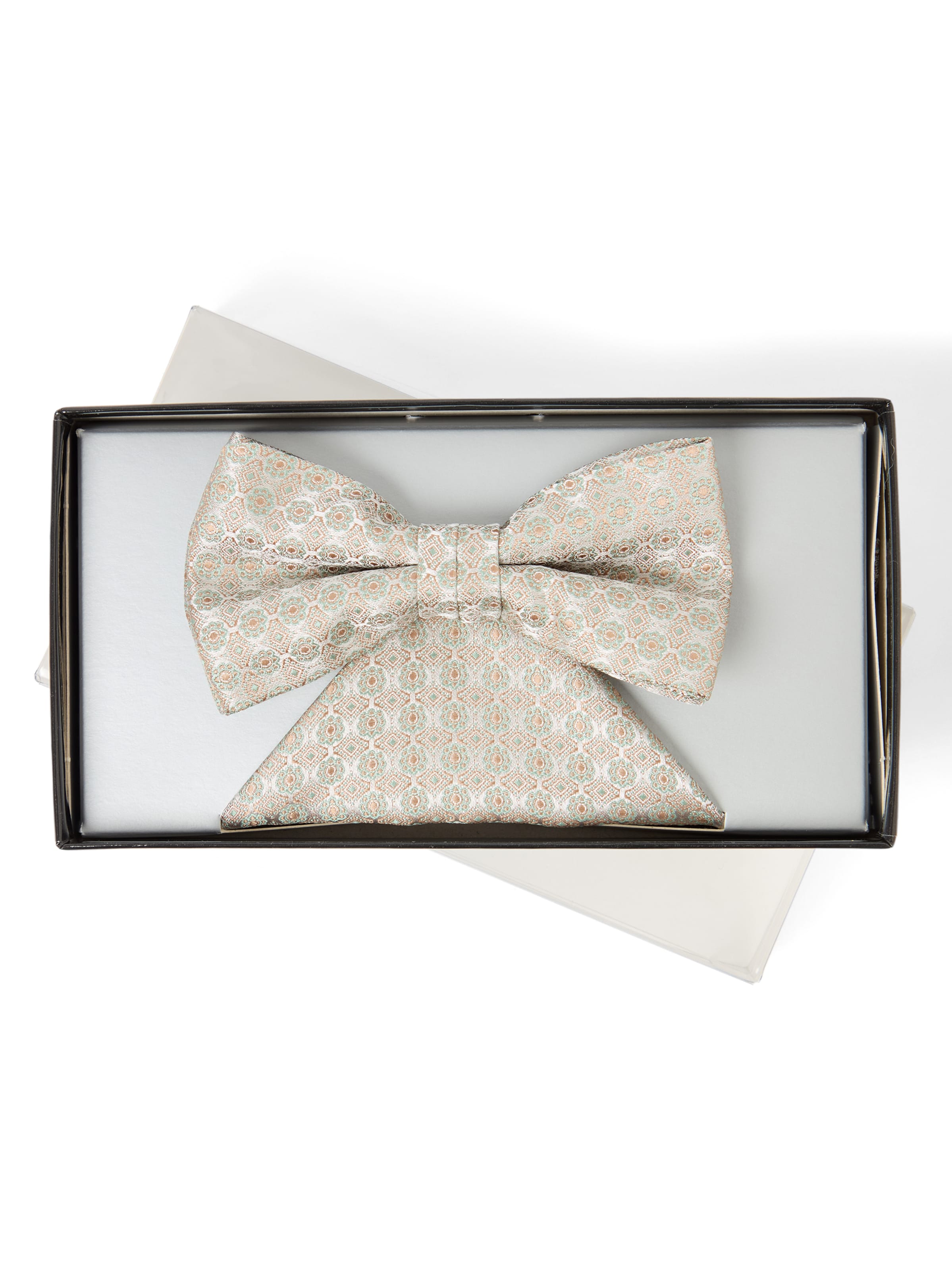 WILVORST Fliege und Einstecktuch in beige, Produktansicht