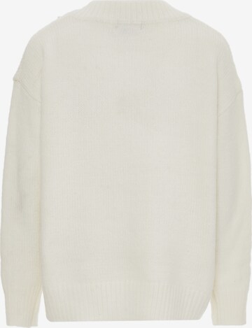 Pull-over caissa en blanc