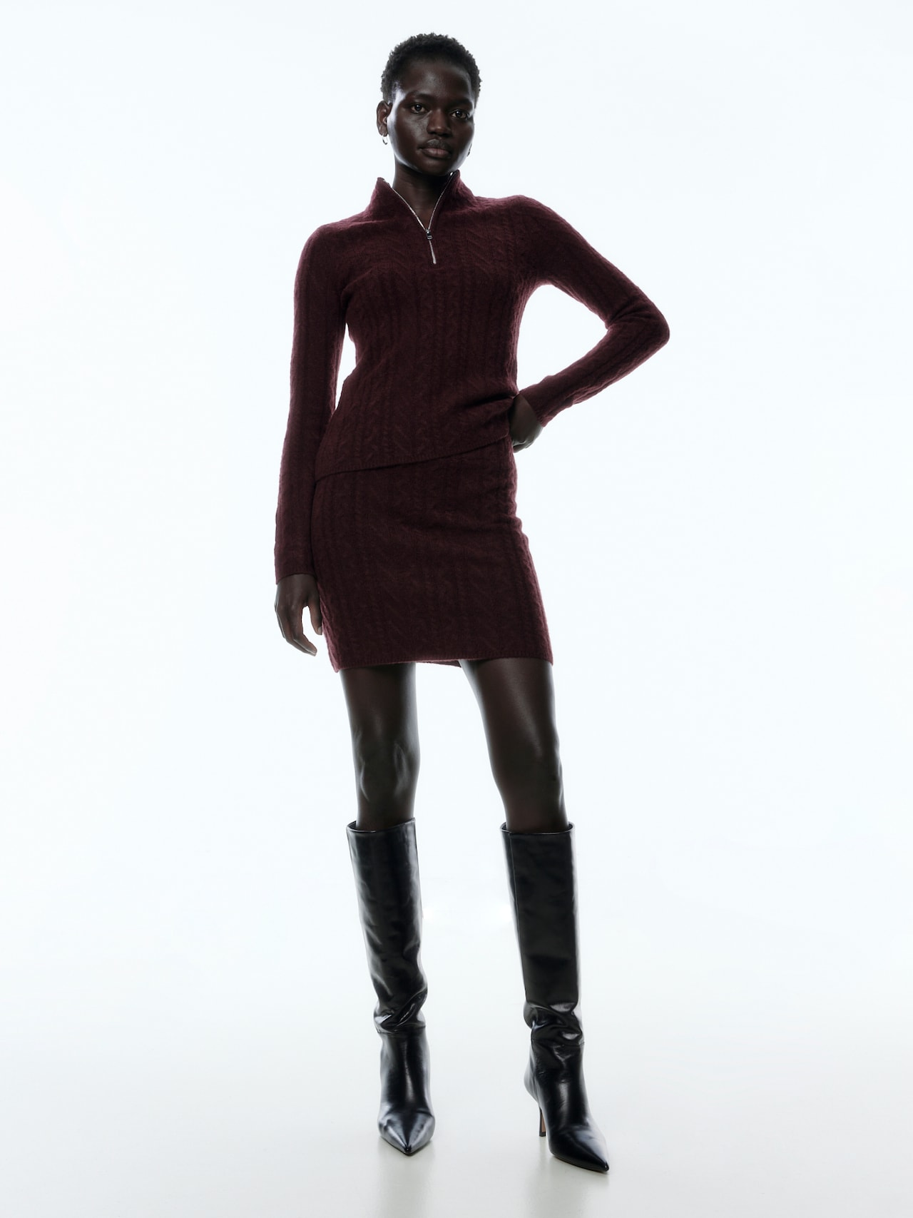 EDITED Jupe 'Zenta' bourgogne