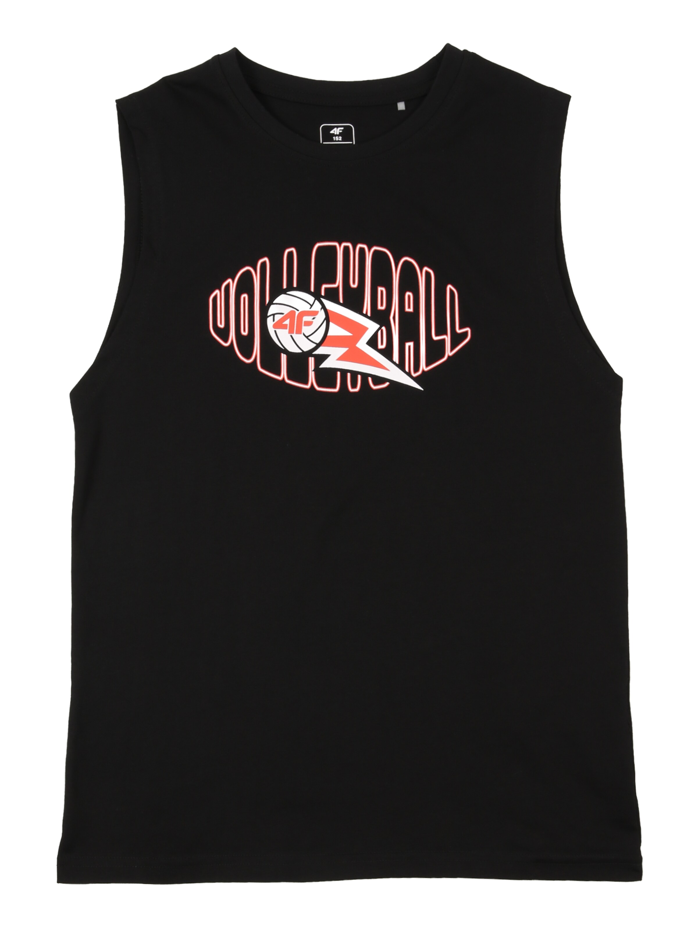 4F Junior - Camisa funcionais em preto: frente