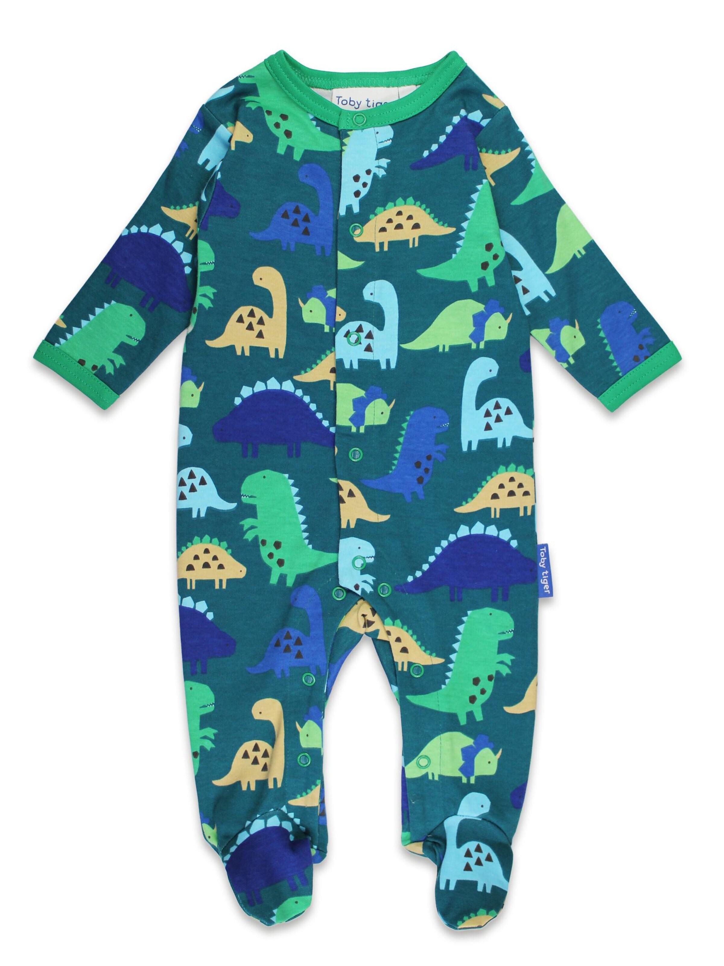 Toby Tiger Romper/Bodysuit in Green: front