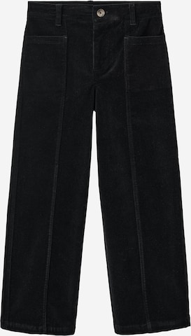 MANGO KIDS Широка кройка Панталон 'CRIS' в черно: отпред