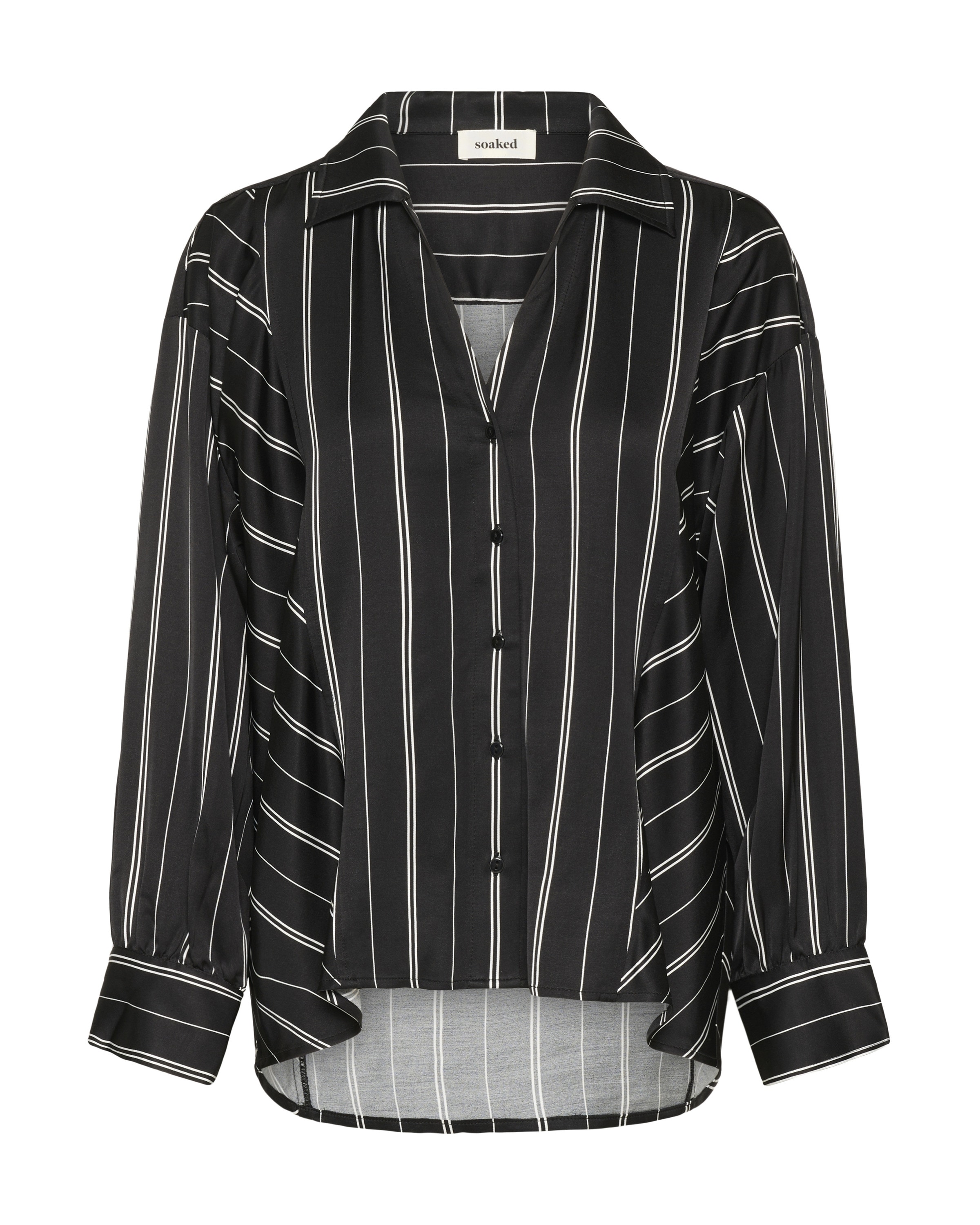 Chemisier 'SLMarcela' SOAKED IN LUXURY en noir : devant