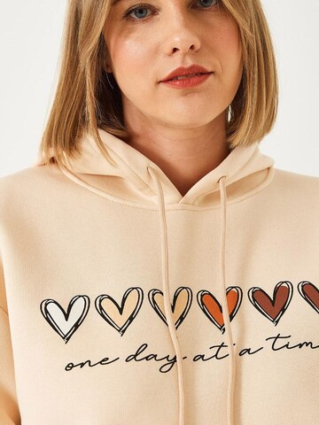 Bianco Lucci Sweatshirt in Beige