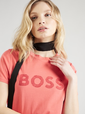 BOSS Orange T-Shirt 'Elogo 5' in Pink