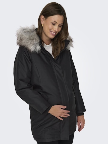 Only Maternity Winter Parka 'NEW KATY' in Black: front