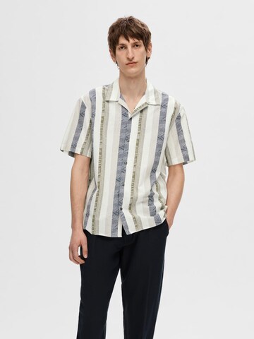 SELECTED - Comfort Fit Camisa em mistura de cores: frente