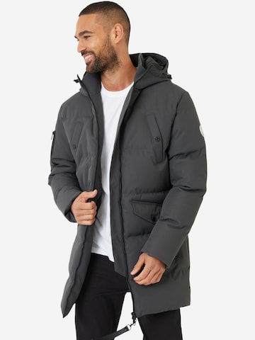 Threadbare Wintermantel 'Tingley' in Grau: Vorderseite