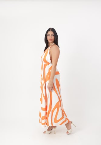 Elara Kjole i orange