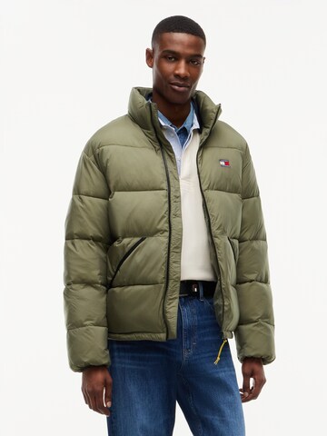Tommy Jeans Φθινοπωρινό και ανοιξιάτικο μπουφάν 'VAIL' σε πράσινο: μπροστά
