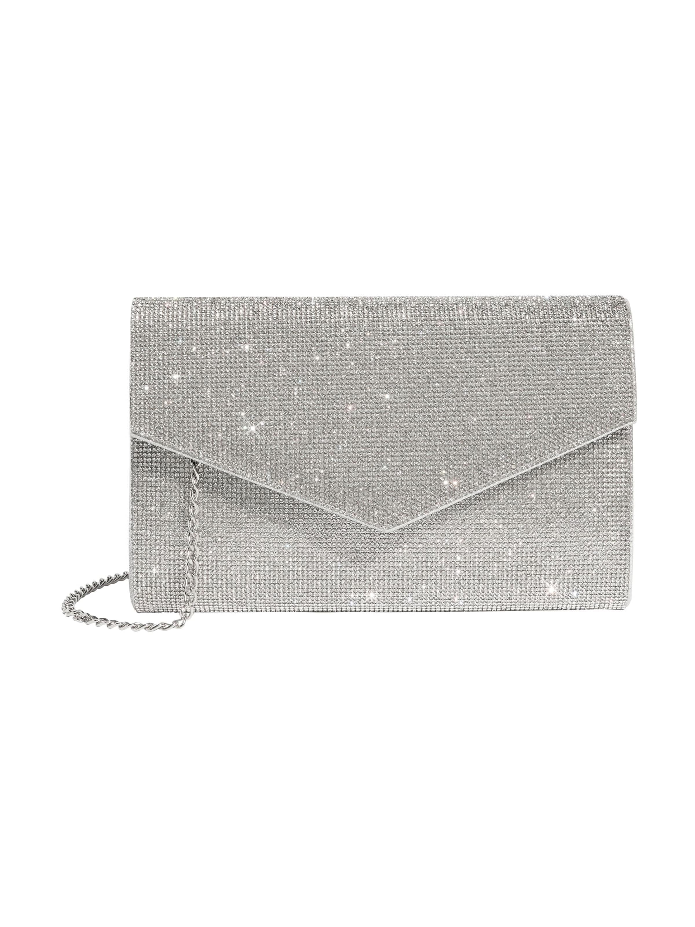 Lipsy Clutch in silber, Produktansicht